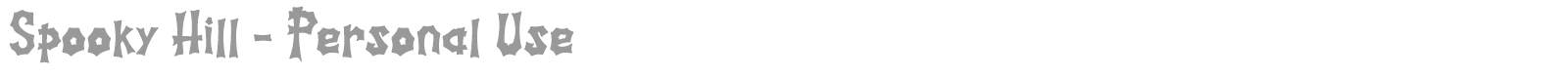 Spooky Hill font preview